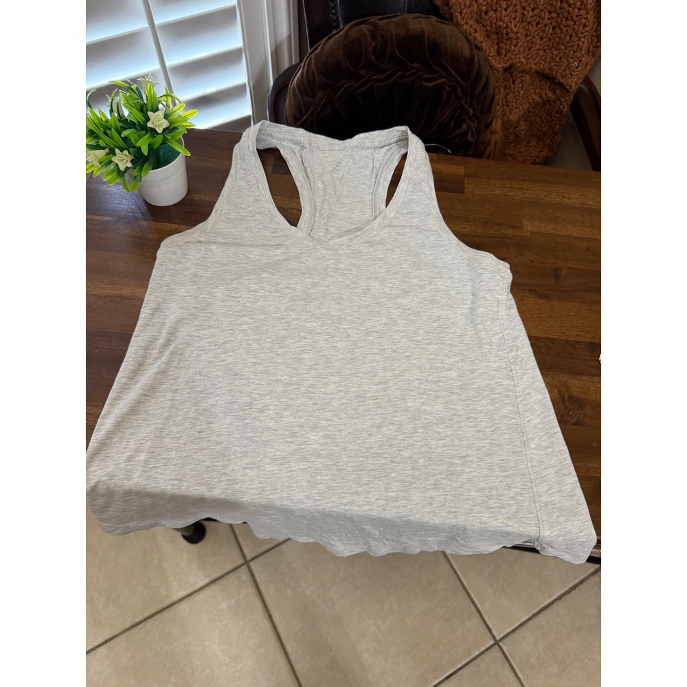 Lululemon Gray Heathered Racerback Tank Top Athletic Yoga Shirt size 6-8